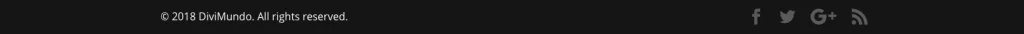 Divi Bottom Bar with automatic current year