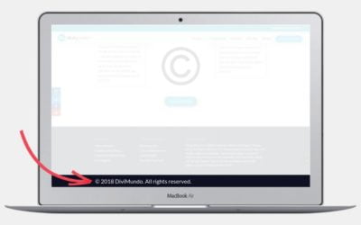 Display © Current Year Automatically in the Divi Bottom Bar