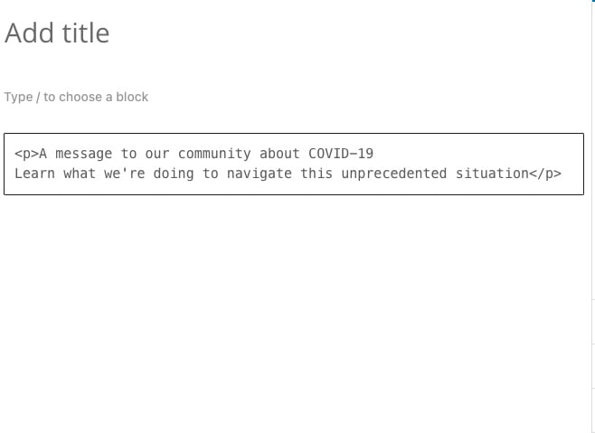 Paste text as html in Gutenberg Paste text as html in Gutenberg