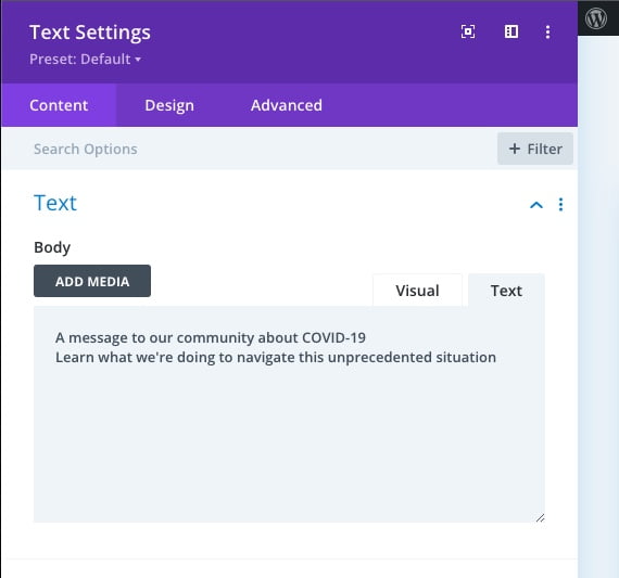 Pasting clean code in Divi Pasting clean code in Divi