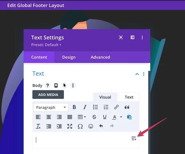 Add dynamic year in Divi Add dynamic year in Divi