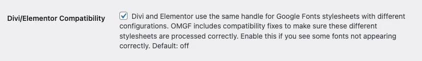 OMGF Pro works with Divi and Elementor