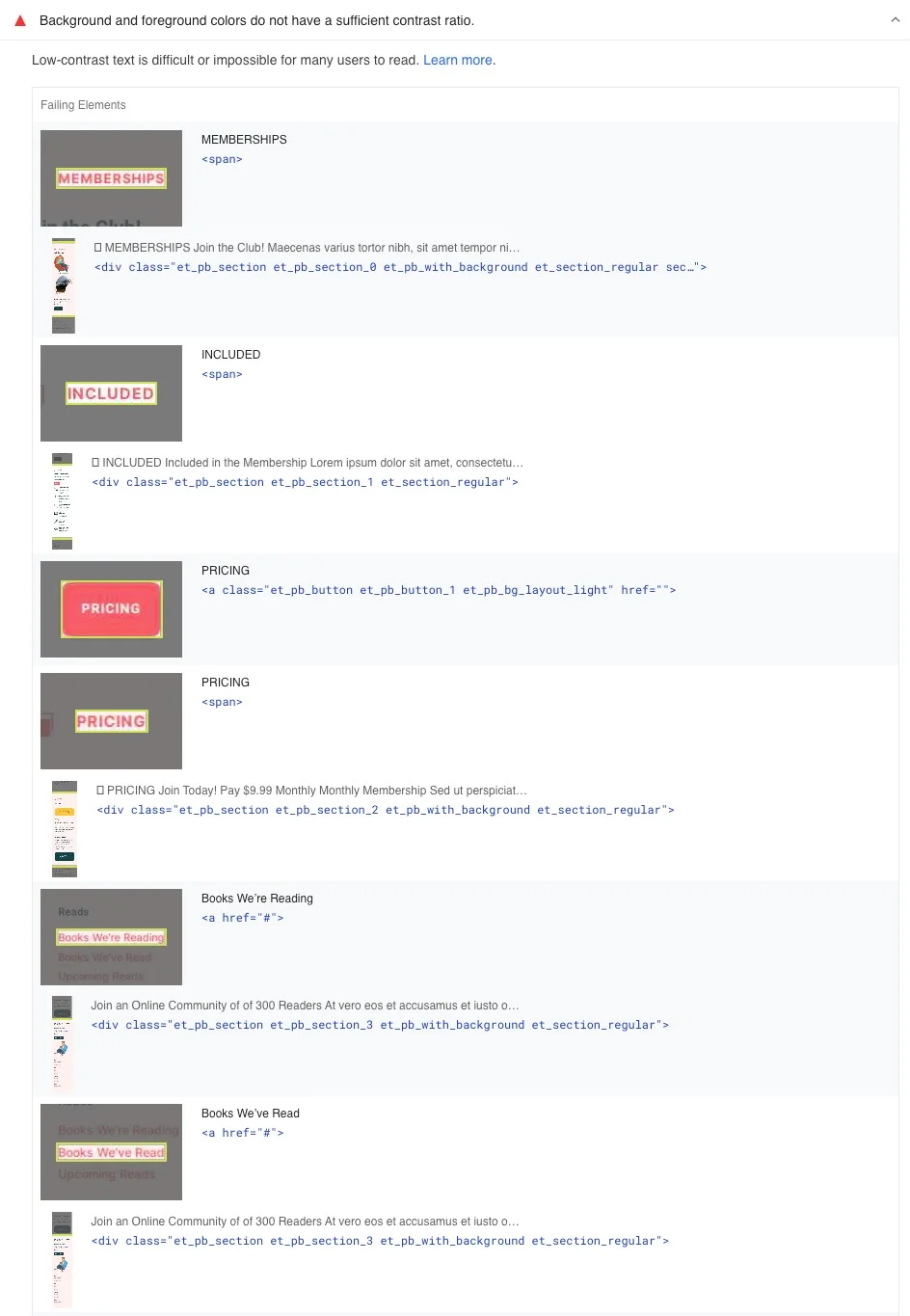 Color contrast recommendations Color contrast recommendations