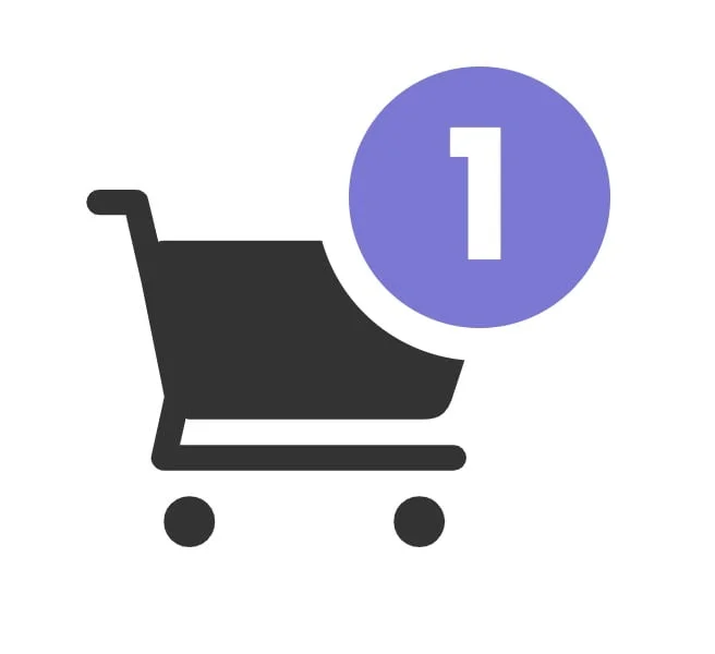 Divi cart icon with Items number in circle