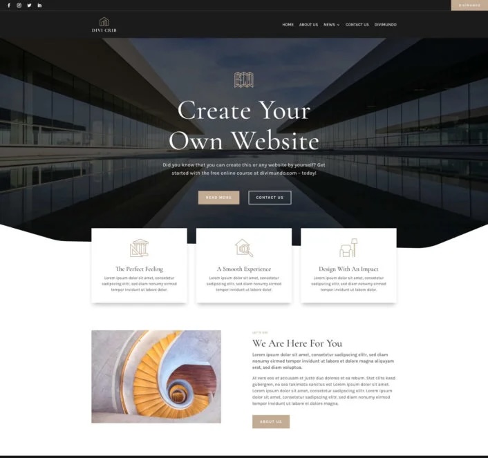Divi Crib layout
